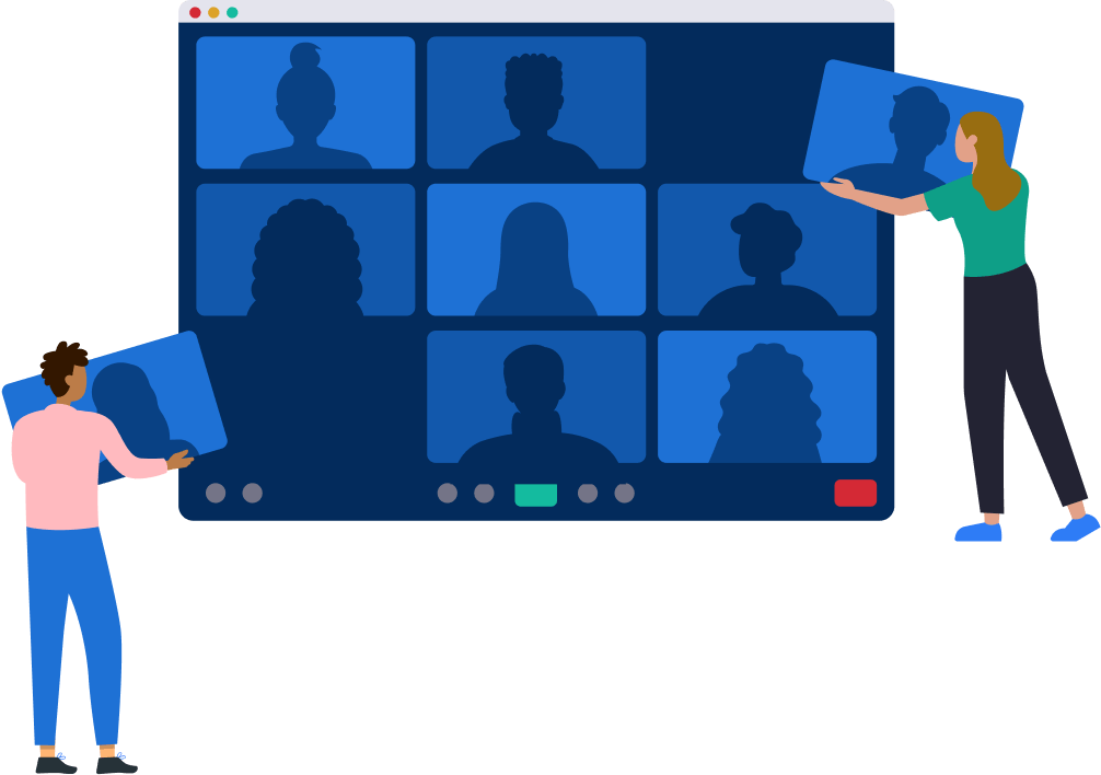 Xoom video meeting illustration